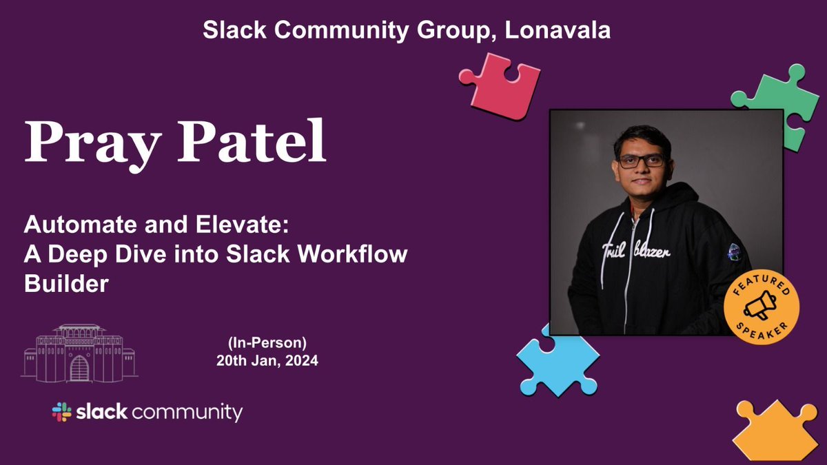 🚀 Join me at @slack_community Chapter Lonavala event on Jan 20, '24, for a deep dive into 'Automate and Elevate: A Deep Dive into Slack Workflow Builder.' #RSVP Here - lnkd.in/dz8_fYz4!