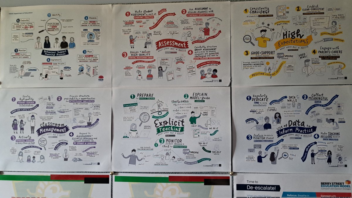 Someone's glad I'm home from driving up to school! 🤣  I was reminded of these fab <a href="/thevisionhub/">The Vision Hub</a> infographics summarising the NSW DoE CESE's What Works Best practices. Printed them early last year, but put them up in my new office before school finished. 🙌