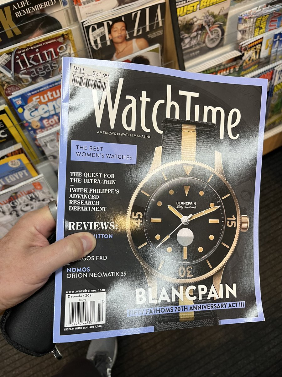 Always happy to pick up the latest WatchTime issue (we get these late in Australia) :-)
.
#watchtimemagazine #watchtime #watches #magazine #blancpain #watchnerd #watchgeek