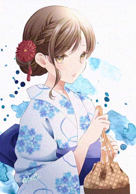 「print kimono yukata」 illustration images(Latest)