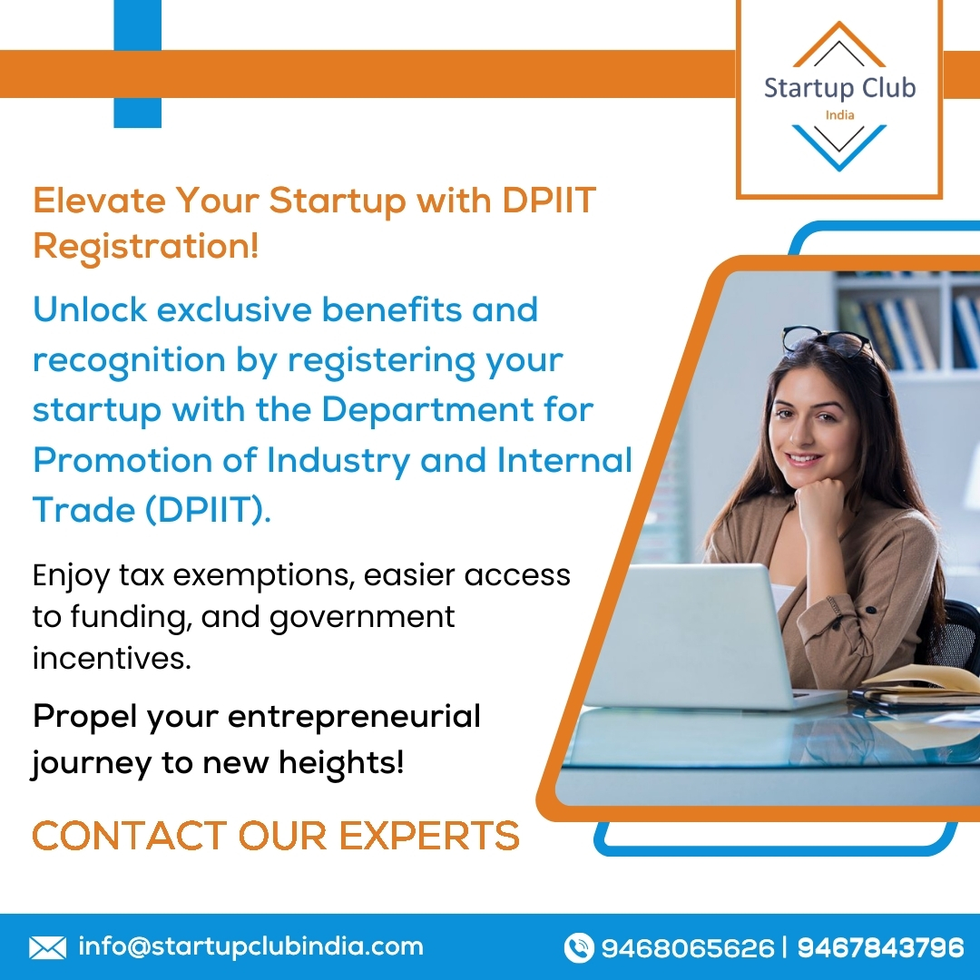 🚀 Elevate your startup's potential with DPIIT registration! 📈 Gain access to a world of benefits and propel your business forward. Let's turn your dreams into reality! 💼

#StartupElevation #DPIITBoost #BusinessAscension
#DPIITRecognition #VentureUplift #InnovationElevated