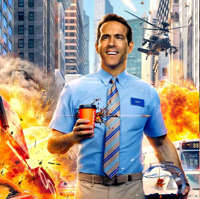 Ott3rful's tweet photo. if i had a nickel for every time Ryan Reynolds played a character named guy, i’d have two nickels. which isnt a lot, but its weird that it happened twice, right? https://t.co/n0rUFJkgRX