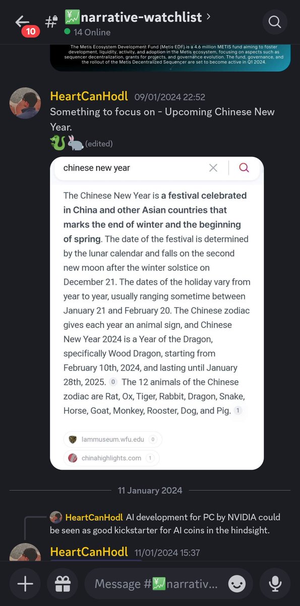 HeartCanHodl's tweet photo. Got to keep that narrative watchlist tight for staying ahead of potential trends! 📈👀

1. Metis &amp; ecosystem 
2. Nvidia &amp; Meta driven AI boom
3. Now throwing in some Chinese flavor? 

We got the whole package. 🌐🚀

#TrendSetters #WatchlistAlert https://t.co/dl9ySTvh66