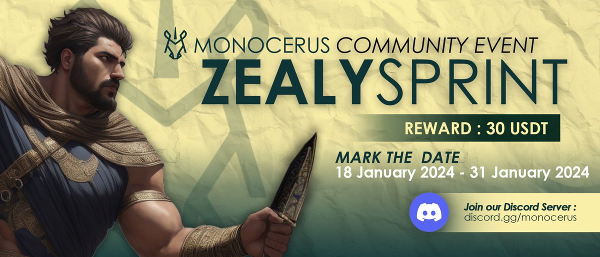 📢 Exciting Zealy Event Announcement! 

🚀 Join us for a thrilling adventure! 🎉 Complete challenges at zealy.io/c/monoceruswor… and stand a chance to win a share of the 30 USDT reward pool! 🏆 

Don't miss out, mark your calendars! 📅 #AIRDROP #ZealyEvent 🚀