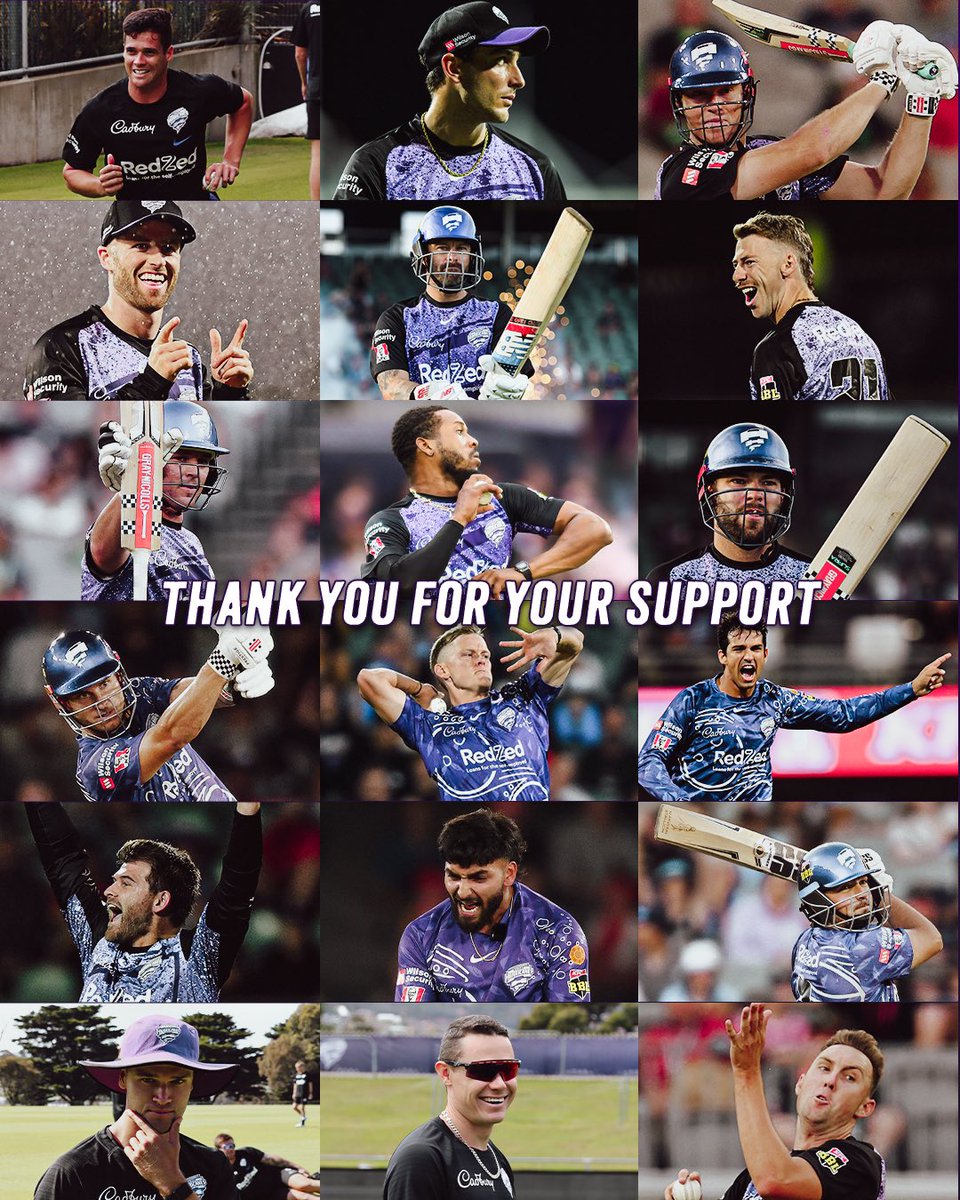 To everyone that showed their support in #BBL13, we thank you. 💜 We’re proud to be Tasmania’s Team. 🔥