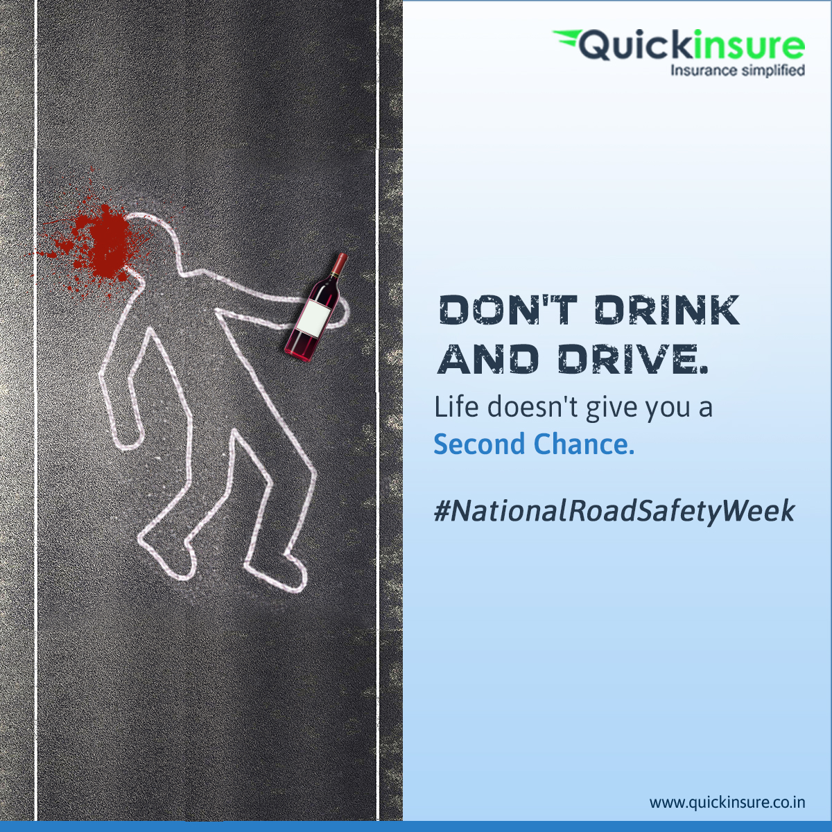 quickinsureInd's tweet image. 🚫🍻 Don't drink and drive, because life's too precious for second chances. 🚗 Ensure safety on the roads and protect yourself and others.

#Nationalroadsafetyweek #Fourwheelerinsurance #Carinsurance #GetQuotes #Safetyfirst #Roadsystem #InsuranceSimplified #Quickinsure
