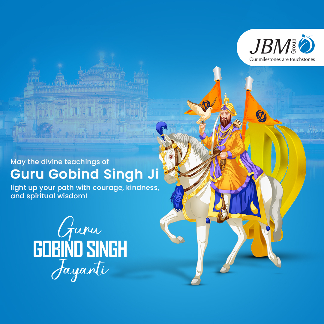 Celebrating the inspiring legacy of Guru Gobind Singh Ji on his Jayanti. His teachings of courage, equality, and justice continue to guide and inspire us today!
.
.
.
#GuruGobindSinghJayanti #SpiritualWisdom #DivineTeachings #GuruJayanti #CelebratingLegacy #JBM #JBMgroup