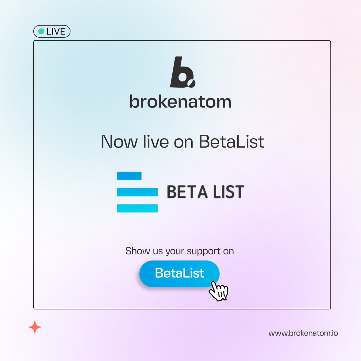 brokenatom_io's tweet image. Thrilled to announce that Brokenatom, our no-code platform, has been featured on Beta List! 🚀✨ Excited to empower more creators and innovators on their journey to build without code. Check us out and join the revolution!
betalist.com/startups/broke…
#Brokenatom #BetaListFeature