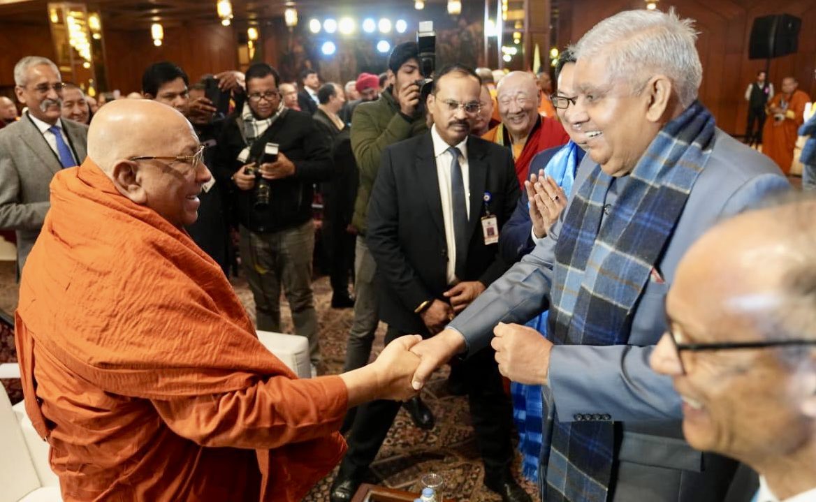 sansad_tv's tweet image. Vice-President Jagdeep Dhankhar interacted with visiting delegates at the 12th General Assembly of the Asian Buddhist Conference for Peace (ABCP), in New Delhi today.    

@VPIndia #ABCP