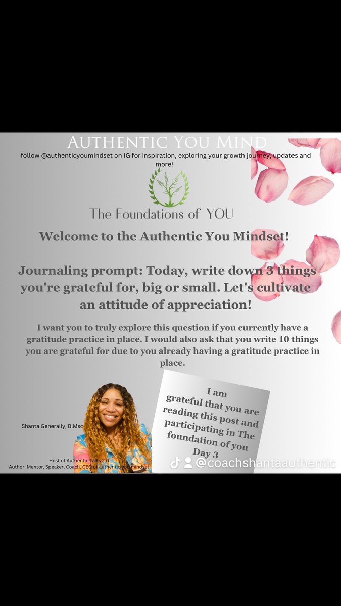 #ThefoundationsofYOU #ShantaGenerally #Authentictalkswithshanta #selffiscovery #awareness #journaling