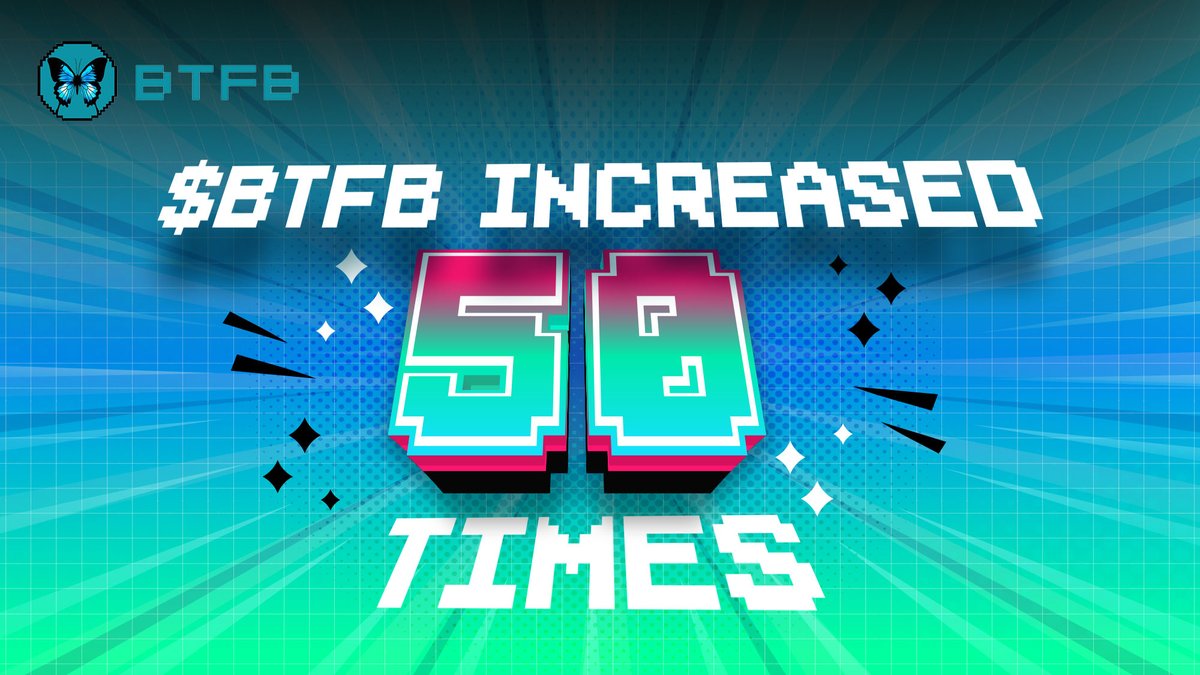 butterflybit0x's tweet photo. 🦋Unbelievable Success! 

$BTFB has skyrocketed by an astounding 50x! 

This is a monumental moment for our community. Let's keep the momentum going. https://t.co/3eu4z3ThYo