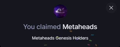 Hey <a href="/Metaheads_Space/">Metaheads</a> holders, you can now claim the "Metaheads" role on our <a href="/CommonGround_cg/">Common Ground</a> 🛸

Join here 👇
app.cg/c/ERYICC5GeC/
