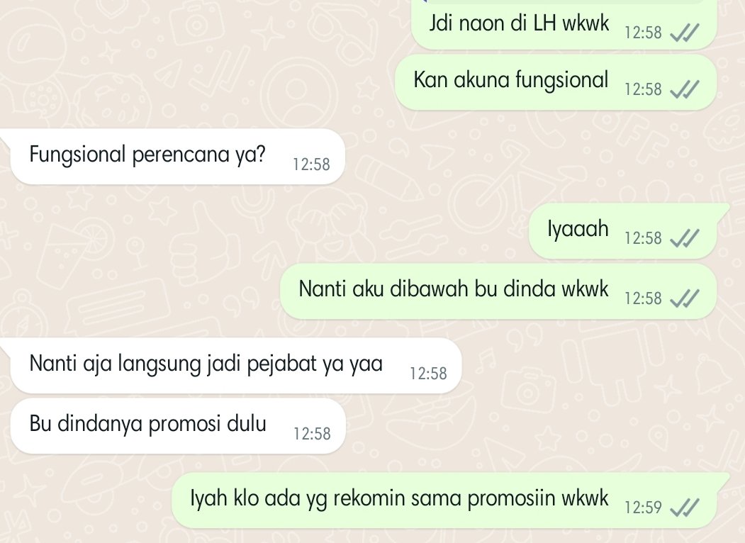 Doi yg selalu nyemangatin aku jdi pejabat, yo semangat 🤣
