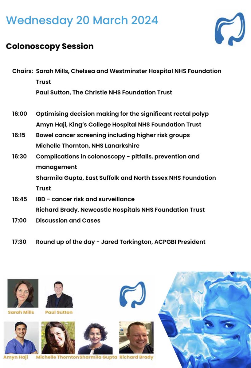 Looking forward to speaking 20-21 Mar at #acc2024 on #IBD - Cancer risk and Surveillance at <a href="/ACPGBI/">@ACPGBI</a> #ACC2024 - having been involved before, this 2-day event is top quality &amp; brilliantly organised-a must for current colorectal surgeons &amp; those in training. #some4surgery