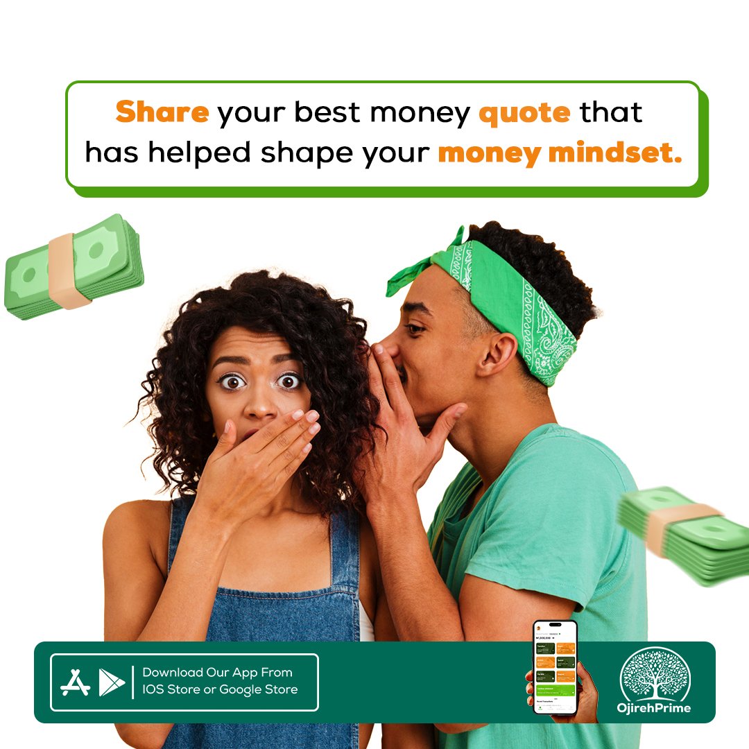 MyPrymeApp's tweet photo. Share your best money quote!

#FinancialGoals  #savewithboxes #OjirehPrime https://t.co/d1ipKNOEUe