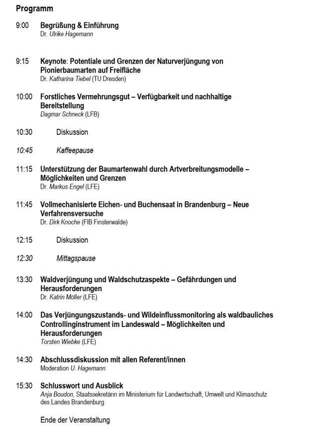 "Waldverjüngung und Wiederbewaldung"
Zu diesem Thema findet am 29.02.2024 das 19. Eberswalder Waldkolloquium statt. Wird wieder spannend - Teilnahme (online) ist noch möglich!
#Wald #Forstwirtschaft #Waldumbau #Waldbau #Waldmanagement
👉 forst.brandenburg.de/lfb/de/ueber-u…