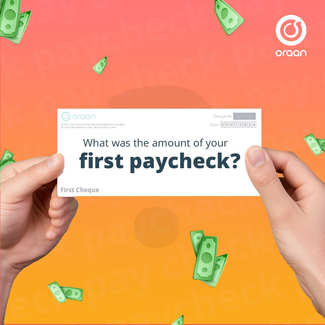 The first salary always feels different!😍

Drop a comment and we'll hit you back with the percentage you managed to save from that ! 💙😉

#Oraan #OraanCommitteeAsaan #savingapp