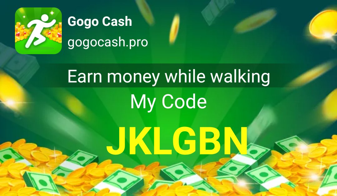 Try this app! Earn ₱1000 a day while walking! Install 👉Gogo Cash👈 to get💰💰💰! Input my code to get bonus: 😊JKLGBN😊"
app.adjust.com/133v8ez0?campa…