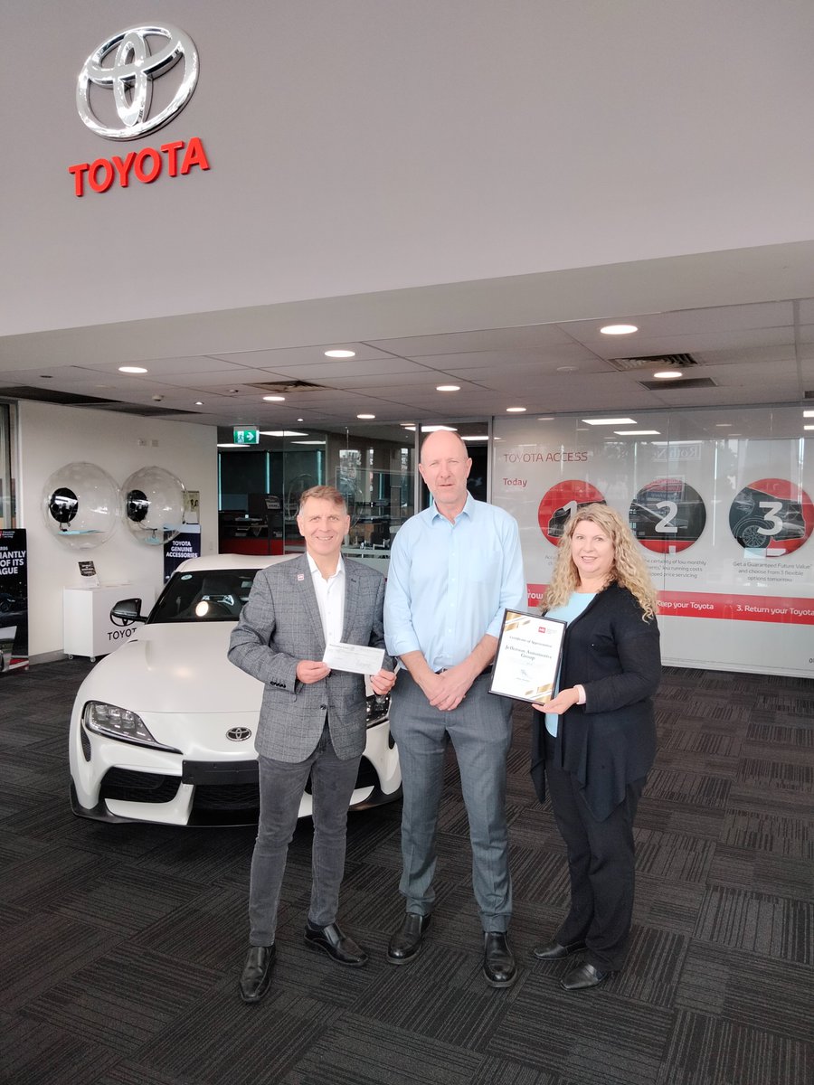 MS_Australia's tweet photo. A huge thank you to Brett Jefferson, Leone Young and the wonderful staff at Jefferson Automotive Group for their generous contribution of $24,210 towards #MS research.
Today, @MS_Australia's Head of Advocacy, @Jscotth presented a certificate of appreciation for their support. https://t.co/PQz56Ego4g