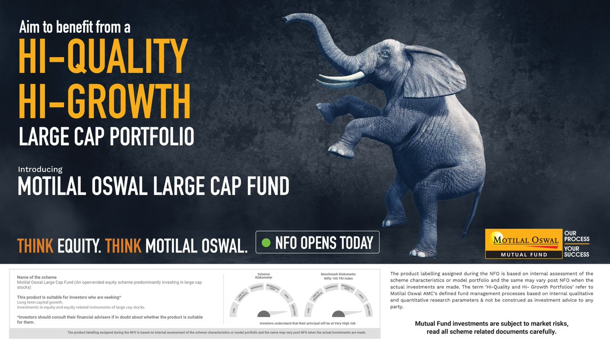 MotilalOswalAMC's tweet image. Add weight to your portfolio with Motilal Oswal Large Cap Fund.

A fund driven by a Hi-Quality, Hi-Growth investment process.

Invest now: bit.ly/mo_largecap_co…

#largecap #largecapfund #MotilalOswal #MotilalOswalLargeCapFund #MotilalOswalAMC #ThinkEquityThinkMotilalOswal