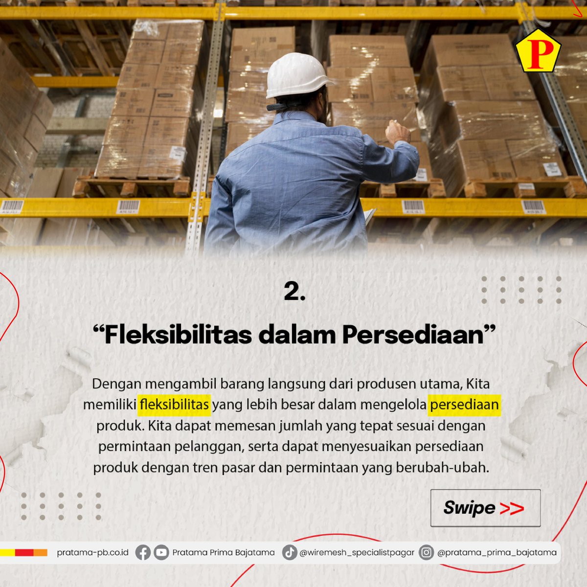 PBajatama's tweet image. Dengan mempertimbangkan keuntungan keuntungan ini, kita dapat membangun strategi bisnis yang efektif. Namun, pastikan untuk selalu percaya pada produsen utama 💡

So what are you waiting for ? Pratama behind you

#pagarbrc #pintubrc #wiremesh #steels #kawatbwg #barbedwire #proyek