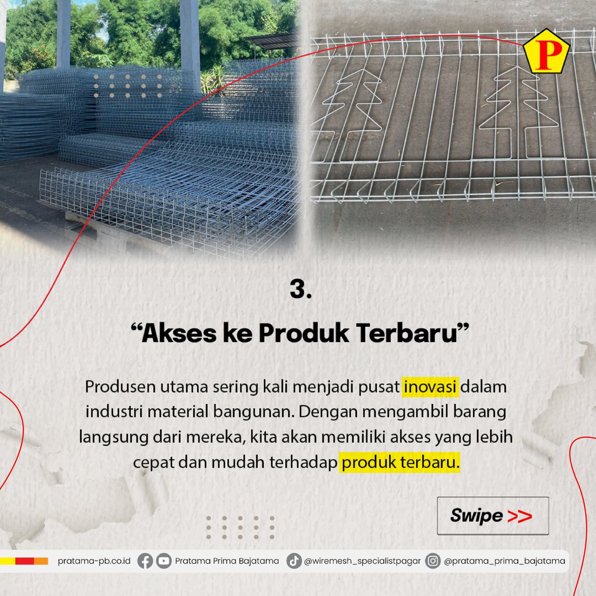 PBajatama's tweet image. Dengan mempertimbangkan keuntungan keuntungan ini, kita dapat membangun strategi bisnis yang efektif. Namun, pastikan untuk selalu percaya pada produsen utama 💡

So what are you waiting for ? Pratama behind you

#pagarbrc #pintubrc #wiremesh #steels #kawatbwg #barbedwire #proyek