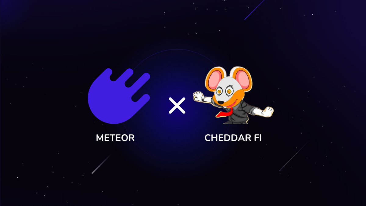 Meteor Wallet now integrated with <a href="/CheddarFi/">Cheddar Farm</a> 

Cheddar is a NEP-141 loyalty token that rewards users of the #NEAR ecosystem of dApps. 

With a vision to foster a vibrant #NEAR ecosystem, Cheddar is strategically partnering to boost dApps and DeFi, encouraging NEAR usage and