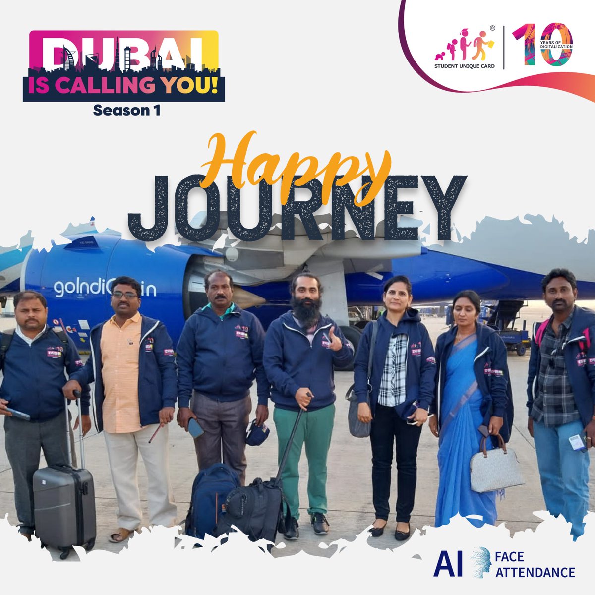 And they're off! 🛫 Wishing our winners a fantastic journey to DUBAI! may your journey be as amazing as the destination itself. Enjoy every moment in the City of Gold! 🌆🌟

#DubaiBound #SafeTravels #SUCCompanyAdventure' #SafeJourney