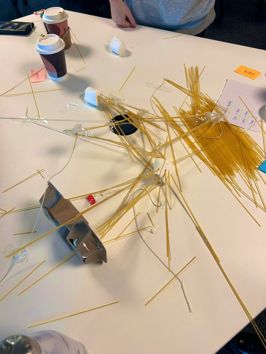 I really enjoyed the opportunity to organise this years DClin cross cohort day on Monday where we had space to connect, ask questions and gain advice and top tips amongst year groups and also to build the tallest tower using marshmallows and dried spaghetti 👷😂 @StaffsPsych