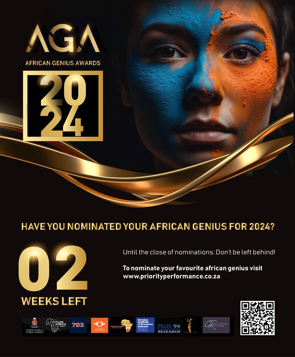 Time is running out! Don't miss the chance to make a difference, nominate your African Genius for year 2024 now!

#africangeniusawards2024 #africanpride#exceptionalafricans @tmarwala @VusiThembekwayo @DenisMukwege
