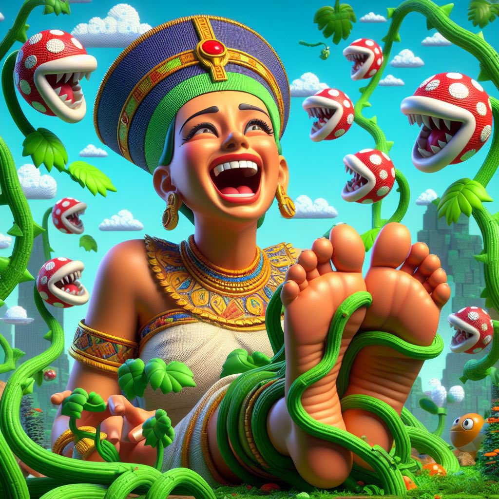 TickleAddict's tweet photo. AI Queen Nefertiti tickling https://t.co/nWoEufYURP