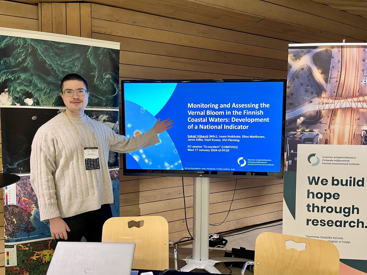 Welcome to listen to my presentation about the Spring Phytoplankton Bloom in Baltic Sea in the first-ever Winter Satellite Workshop, starting soon in Dipoli! #WSW2024 #SatelliteWorkshop @SYKE_EO