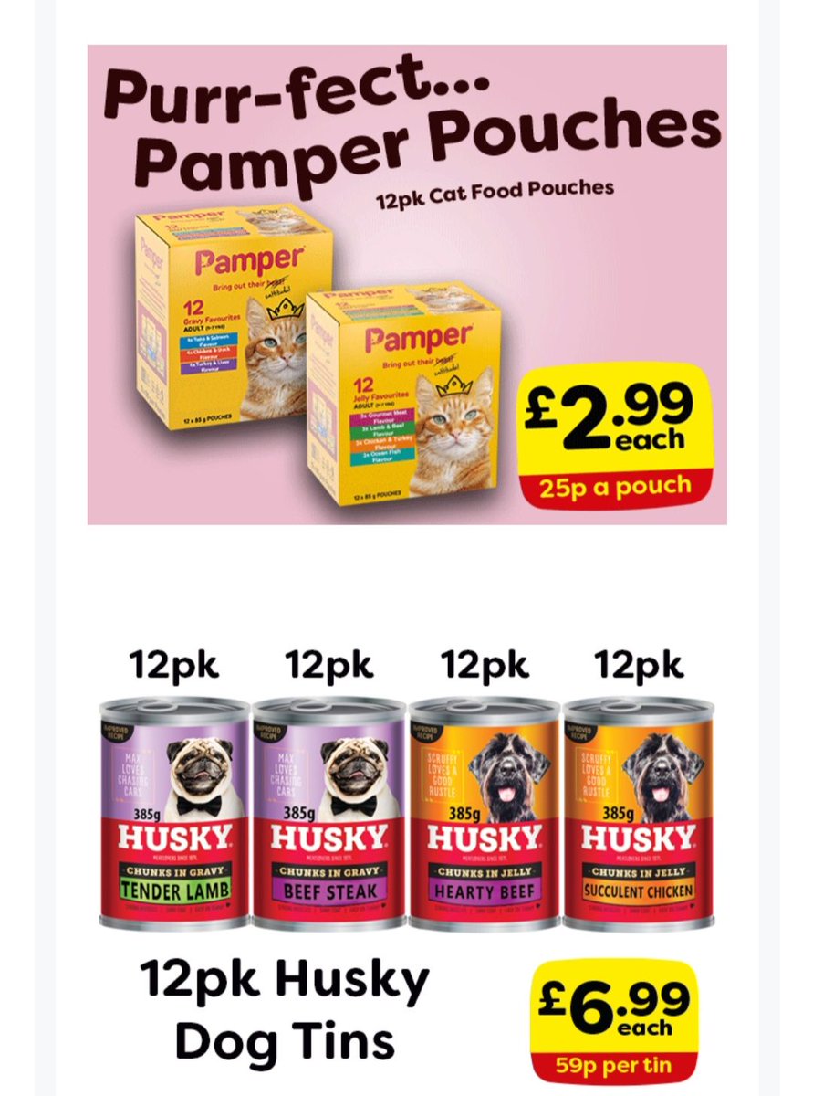 ByronPlace's tweet photo. Farmfoods New Special Offers Just in❗️

This week, it's big brands and budget friendly meals.

New to Farmfoods, Pampers, and pet food for the pooch &amp; kitty 🐾

Stock varies by stores. Whilst stock lasts.

#byronplace #seaham #community #rediscoverlocal #farmfoods #offers https://t.co/ohOUdGq6Ha