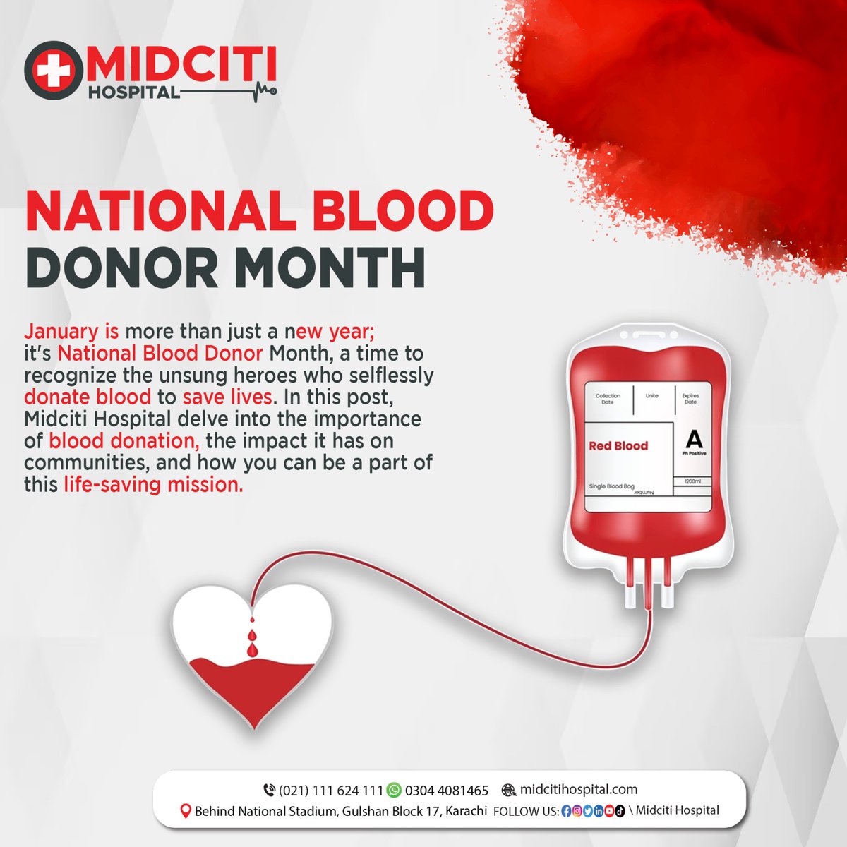 Midcitihosp's tweet photo. Every drop counts, every act of kindness matters. Be a lifesaver, donate blood today! Your generosity can make a world of difference to those in need.

#BloodDonorMonth #DonateBlood #SaveLives #BloodDonation #BeAHero #GiveBloodm #EveryDropCounts #LifeSaver #BloodDrive https://t.co/OREfeR8q2v