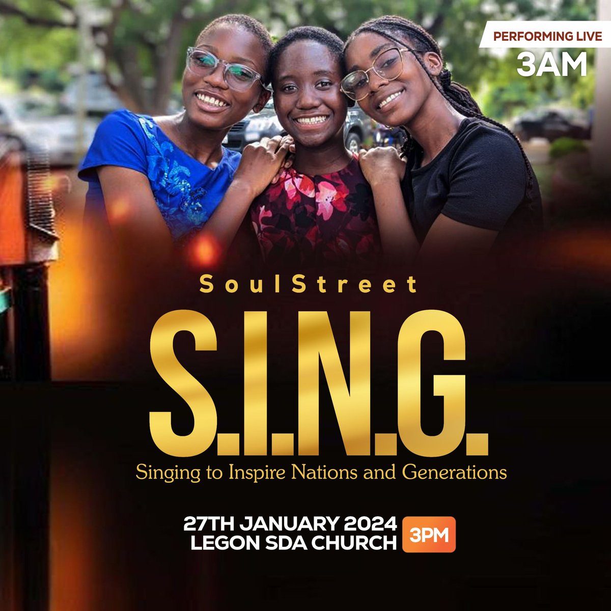 SoulStreetgh's tweet photo. Who says 3AM is for sleeping? 

3AM Music Group is bringing the heat with their electrifying ministrations . Get ready to lose yourself in the rhythm. S.I.N.G 2024 Be there!!!
#praisegod #soulstreetfamily #acappellagh #MusicMagic #legonsdachurch #sing #3AM https://t.co/z7k2GgSlvp
