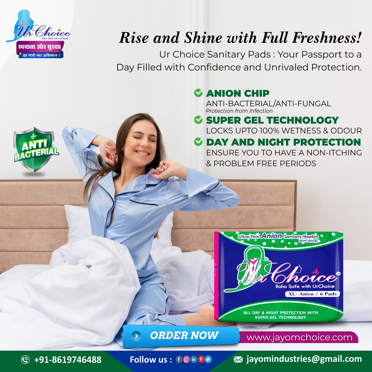 ChoiceJayom's tweet image. Rise and Shine with Full Freshness! Ur Choice Sanitary Pads: Your Passport to a Day Filled with Confidence and Unrivaled Protection. 
#StayPrepared #FreshnessUnleashed #PeriodConfidence #Absorption #UniteForChange #urchoice #SanitaryPads #Menstruation #StockMarketNews #AirStrike