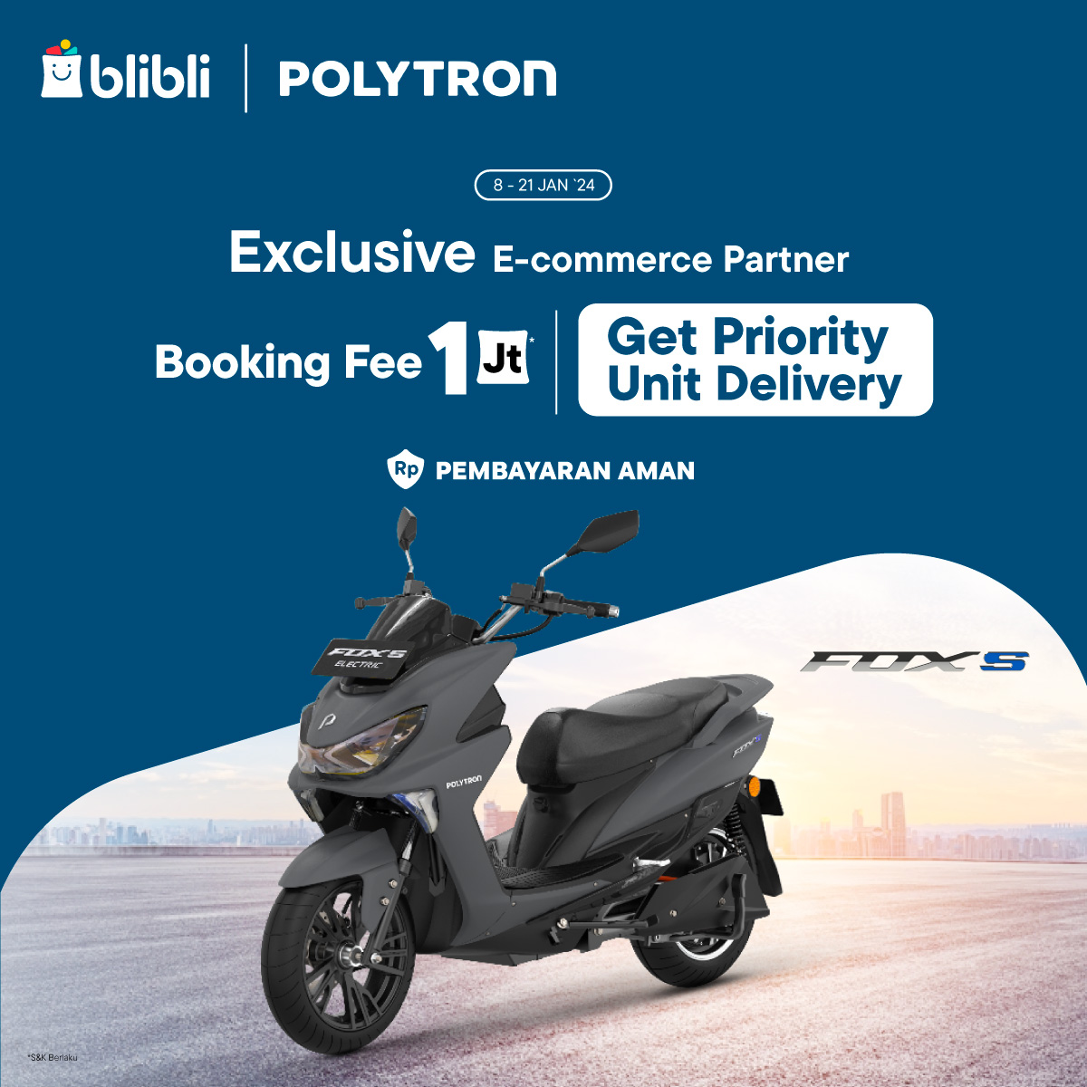 CUMA 12 JUTA dapet spek motor listrik begini, best deal asli 🤝

blibli.app.link/fox-s #BlibliOTO