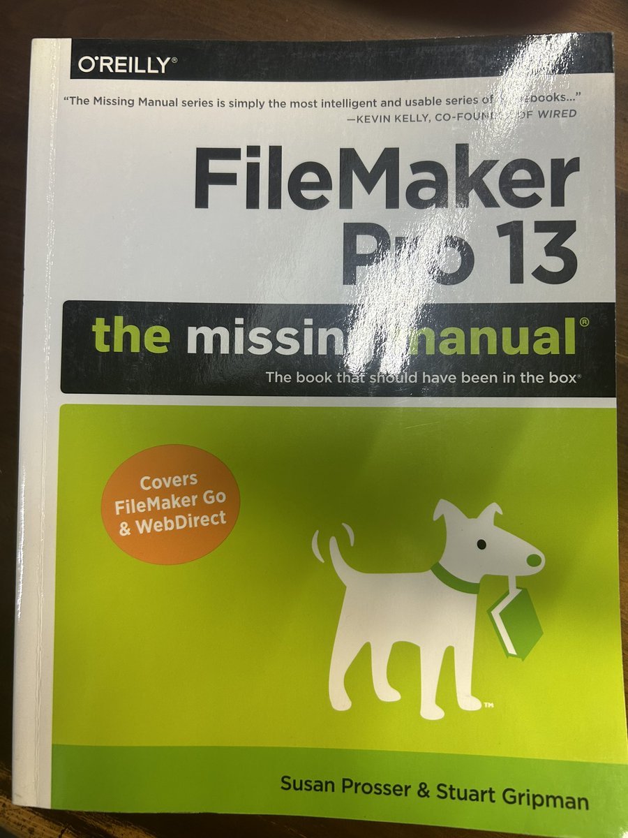 yoichiro0701's tweet image. ファイルメーカー大全　は行方不明だけど
the missing manual はver13の物を発見！
#FileMaker