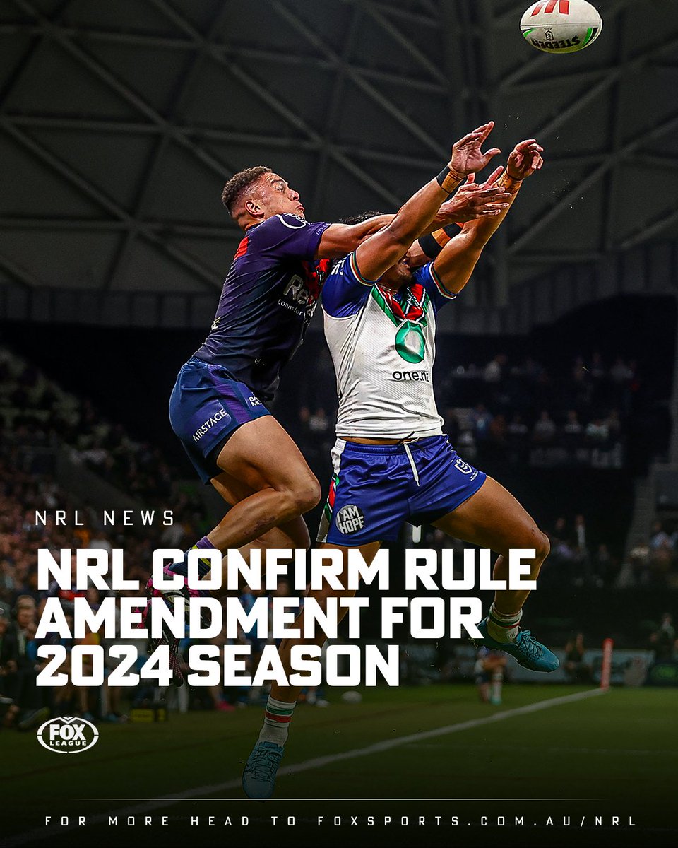 FOXNRL's tweet photo. The NRL says it will "add to the unpredictability of the game"... are you a fan of the change? 👍 👎

MORE: https://t.co/68khjK7dTQ https://t.co/rWgo5rBX2q