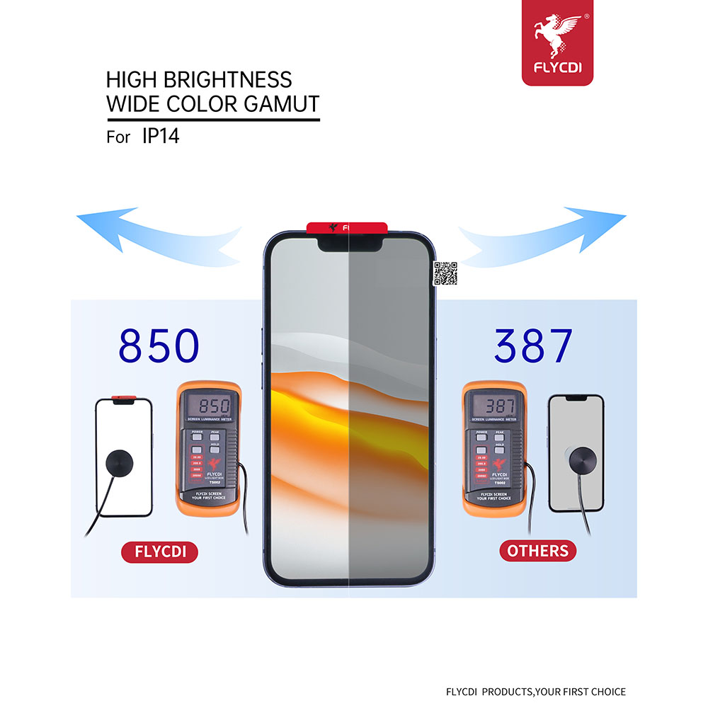 HFlycdi's tweet image. ▞▞▞❝𝐅𝐋𝐘𝐂𝐃𝐈 𝐒𝐂𝐑𝐄𝐄𝐍 ❞ ▞▞▞
For 14 GSY incell
Flycdi best quality
High brightness: 850 cd/m2
#iphone14 #iphonelcd #iphone14screen #iPhoneaccessories #PhoneLCD #COMBO #lcdiphone