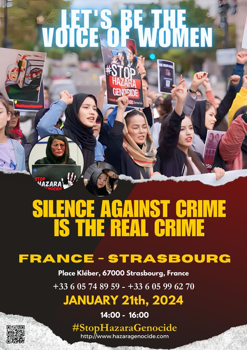 NoTalibann's tweet photo. Silence is CRIME!
من اگر برخیزم، تو اگر برخیزی، همه برمی‌خیزند!
من اگر بنشینم، تو اگر بنشینی، چه کسی برخیزد!
چه کسی با دشمن بستیزد!
#france #Canada #Italia #Germany #Spain
#Francoforte #Brazil #Colorado #Sweden #Norway 
#America #alltheworld 
#StopHazaraGenocide https://t.co/SjfomwEEAh