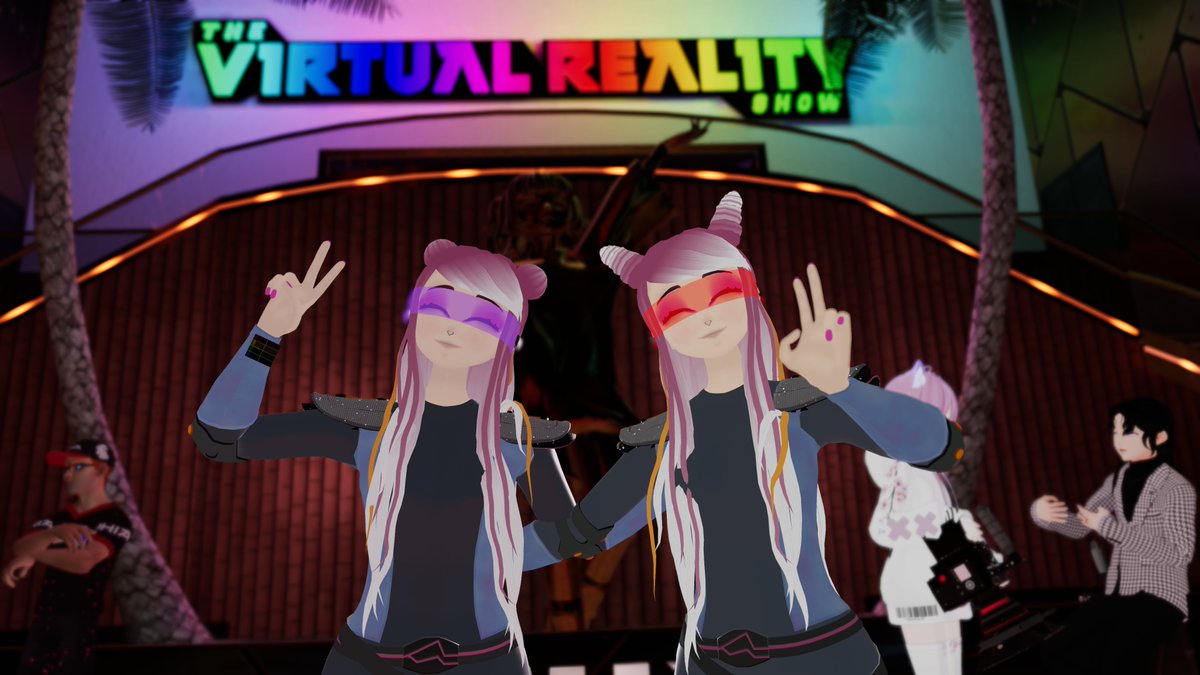 SYNTHIA (@synthiasisters) on Twitter photo Cheers to 10 years of <a href="/VRChat/">VRChat</a> 🥂! Thank you <a href="/TVRS_official/">★ The Virtual Reality Show ★</a>, <a href="/PHIA_bunny/">PHIA ⭐️</a> , <a href="/GobitVrc/">GobitVRC 🦝</a>, and all the wonderful people at #TVRS for having us! Today was truly a monumental day in #VR history! We feel blessed to be part of it all.📸 by @SladeDaCat 🐈⬛💜 #Vrchat #Vband #SYNTHIAsisters Cheers to 10 years of <a href="/VRChat/">VRChat</a> 🥂! Thank you <a href="/TVRS_official/">★ The Virtual Reality Show ★</a>, <a href="/PHIA_bunny/">PHIA ⭐️</a> , <a href="/GobitVrc/">GobitVRC 🦝</a>, and all the wonderful people at #TVRS for having us! Today was truly a monumental day in #VR history! We feel blessed to be part of it all.📸 by @SladeDaCat 🐈⬛💜 #Vrchat #Vband #SYNTHIAsisters