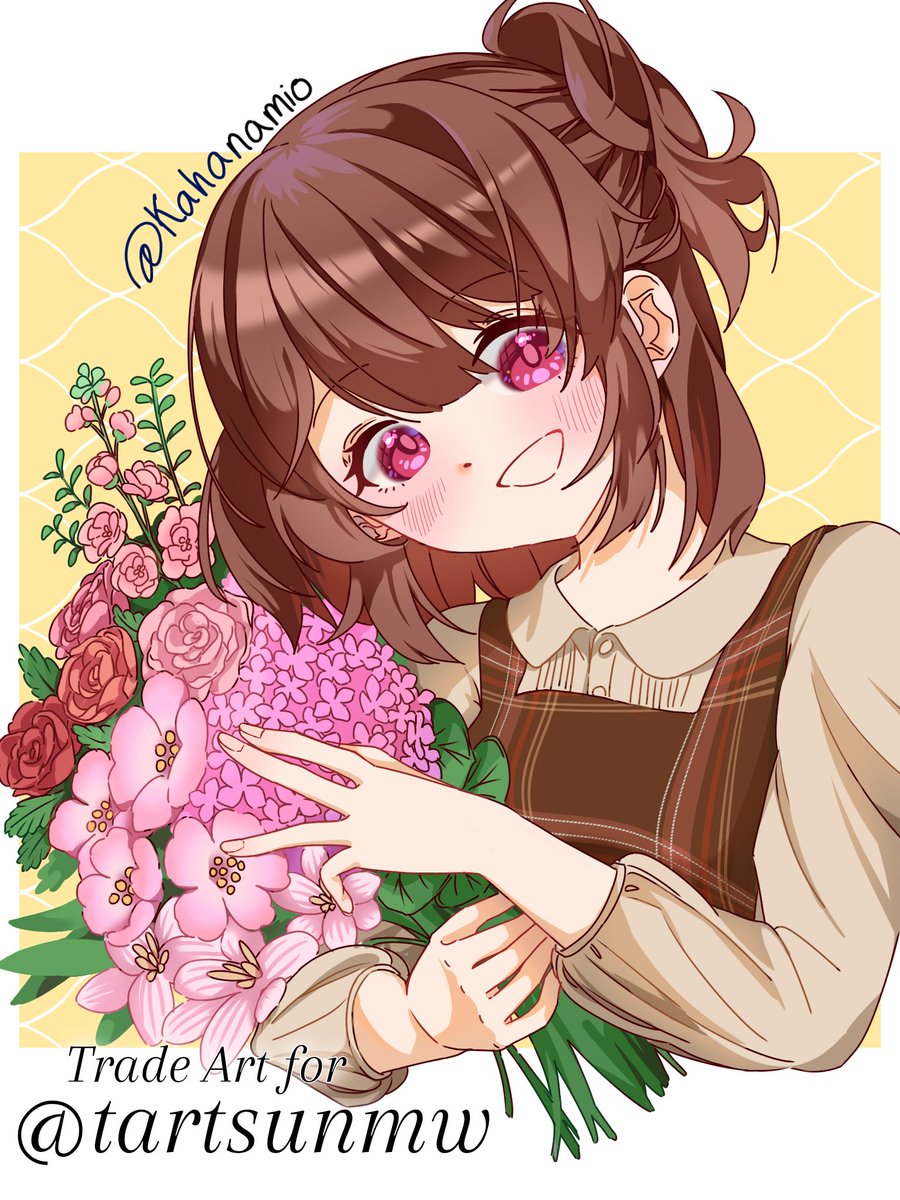 Art trade with @tartsunmw
Semoga suka kawan~❤️❤️✨️

Maaf ya jadi nunggu lama, aku keasyikan gambar jadi lupa waktu😭🙏🏻 pikiranku, 'ini tidak boleh setengah HARUS SEMPURNA!!' Gitu hehehe

Makasih udah trade art barengku~
Have a good day~❤️
#oc #artidn #originalcharacter