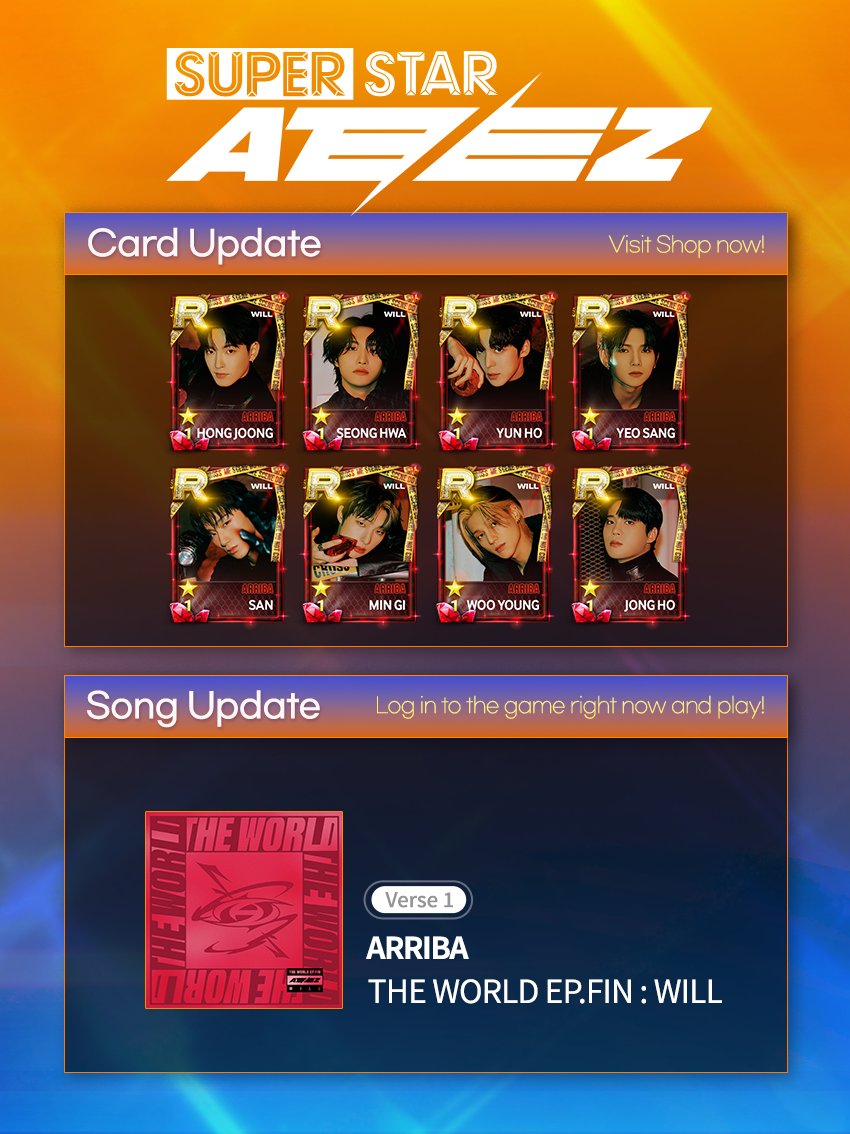 #슈퍼스타에이티즈 신곡 업데이트! #SUPERSTARATEEZ NEW UPDATE! 🎵 ATEEZ - ARRIBA [Verse 1] 지금 슈스티즈에서 플레이하세요! Play in SSATZ right now🎶 👉 bit.ly/3IDMxKH #슈스티즈 #SSATZ #ATEEZ #에이티즈