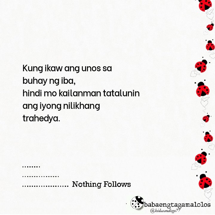 loidasandiego77's tweet photo. Kung ikaw ang unos sa buhay ng iba,
hindi mo kailanman tatalunin ang iyong nilikhang trahedya. #onemanrule https://t.co/GVidFnI5bS