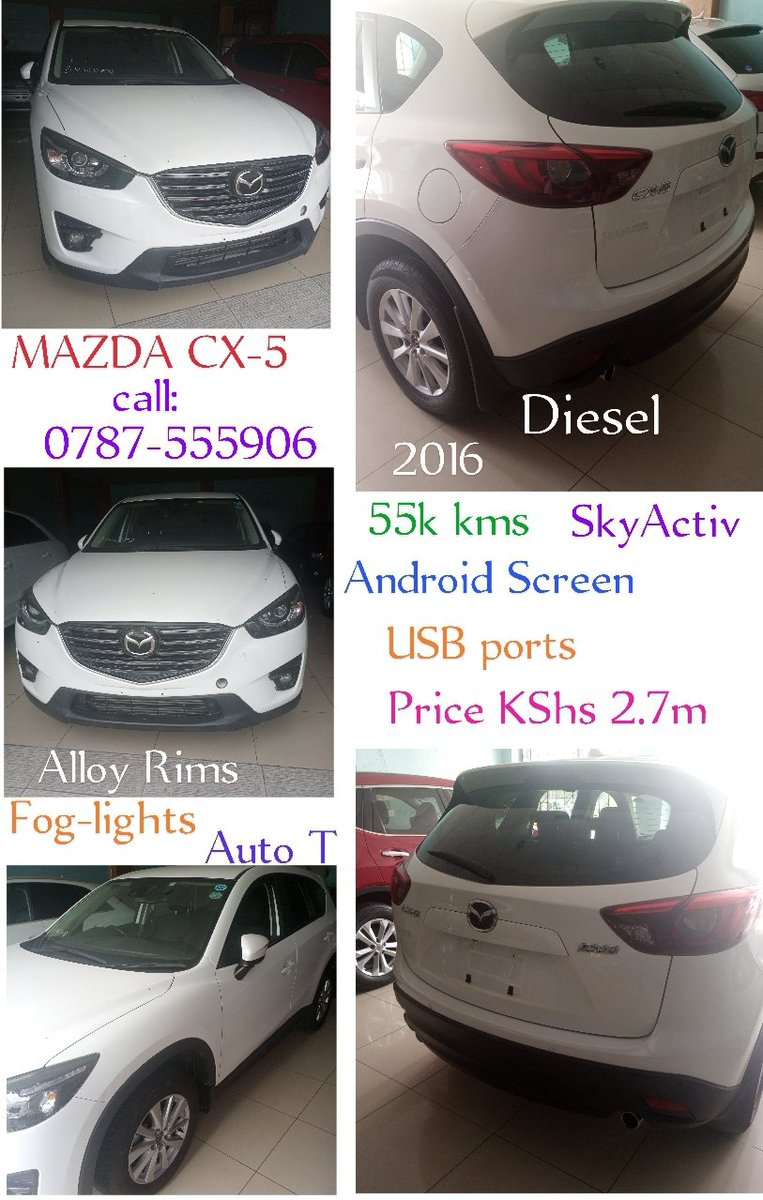 2015ArthurM's tweet photo. @cbs_ke TAKE a look bruh, MAZDA CX-5
Diesel
at KShs 2.7m ONLY🔥
Call: 0787-555906
2016
Auto T
55k km
SkyActiv
USB ports
Fog-lights
Android Screen
Location Mombasa 🌴
#KenyaMoneyHeist The Kirima Family AirBnb #RIPZUMA Deport Nigerians SGR Sonko Prostitution CCTV Messi Namibia Roysambu https://t.co/LyUt7kXrYd