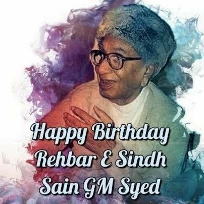 Happy birthday 🎂
Rahbar E Sindh
Sain GM Syed
#HBDSainGMSyed