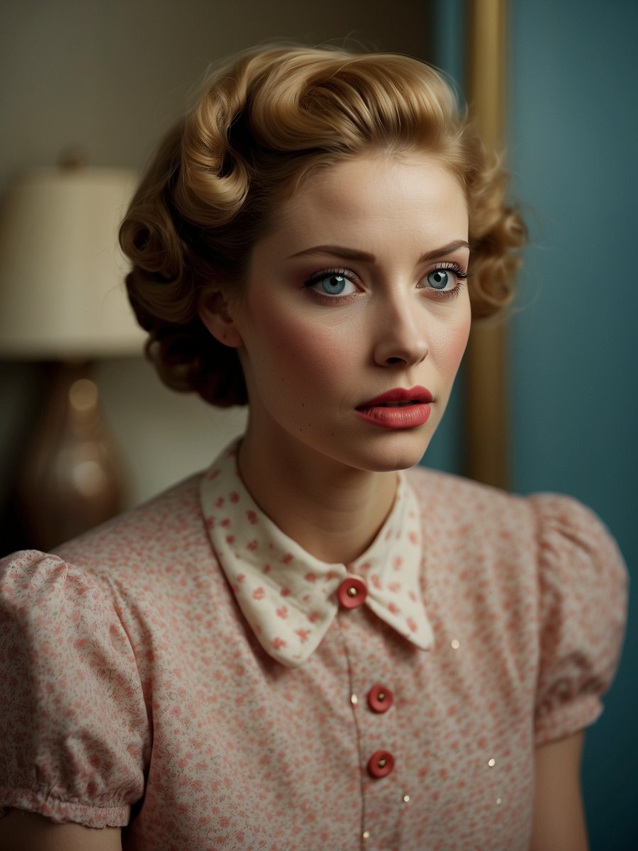 pzf_ai's tweet image. Beneath moon's soft veil,
Lost in love's mismatched waltz,
Night whispers her plight.

#50s #rosetinted #AIArtwork #haiku