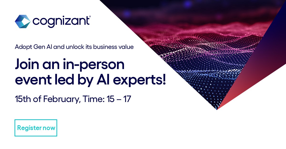 Welcome to our Gen AI event on February 15th in Stockholm together with Microsoft. Learn more about concrete Generative AI use cases already out in the market and how your business can benefit from Generative AI. Register now! cogniz.at/490iffL