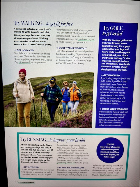 Ramblestar's tweet photo. ๐Shout out for the excellent piece in @womanandhome ๐ #400calsanhour!!! Fab @RamblersGB mention for routes to get fit for free!!! #talknwalk #speed #intensity๐ฅพ๐ถโโ๏ธ๐ https://t.co/T6koHltDIl